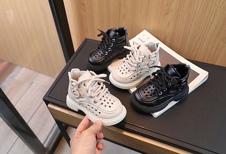 Spring Summer Little Boy's British Style Boots Casual Fashionable Comfortable Versatile Mid Length Sandals Girls' Stylish Sandals
