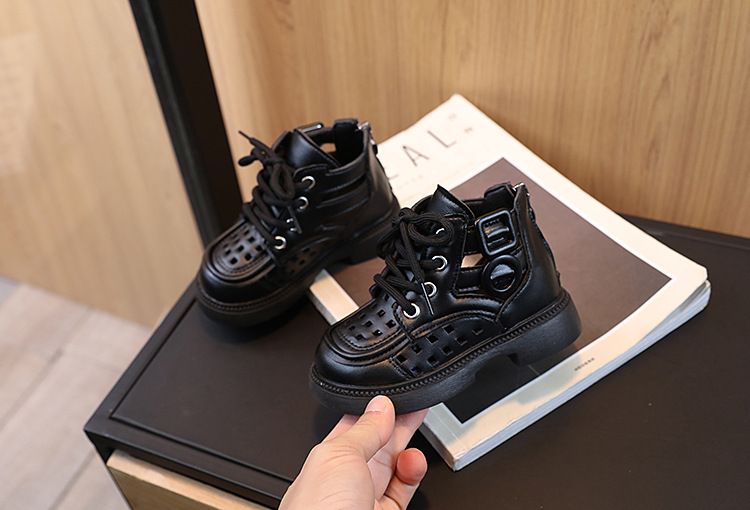 Spring Summer Little Boy's British Style Boots Casual Fashionable Comfortable Versatile Mid Length Sandals Girls' Stylish Sandals