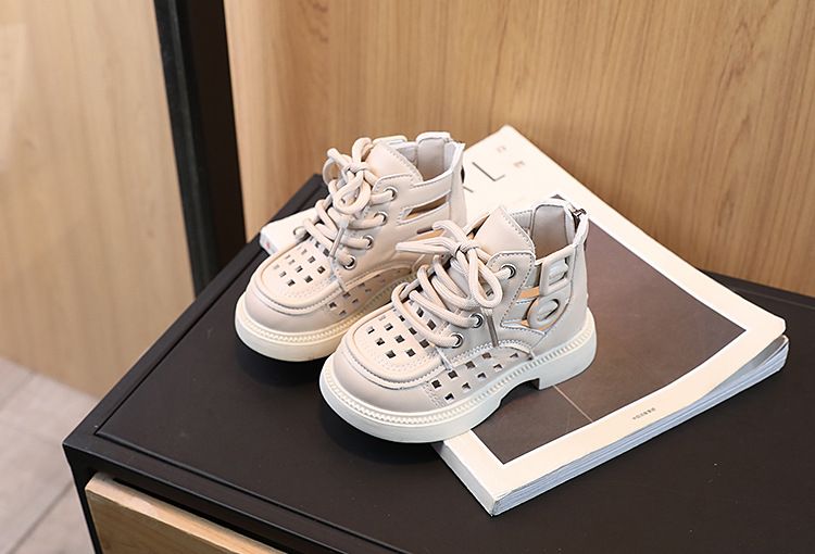 Spring Summer Little Boy's British Style Boots Casual Fashionable Comfortable Versatile Mid Length Sandals Girls' Stylish Sandals