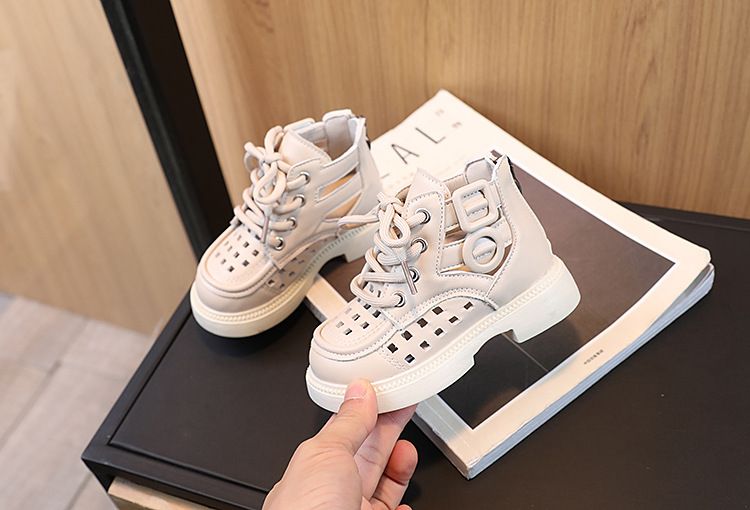 Spring Summer Little Boy's British Style Boots Casual Fashionable Comfortable Versatile Mid Length Sandals Girls' Stylish Sandals