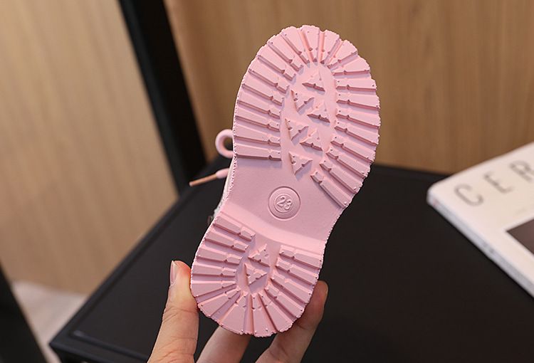Autumn New Style Little Girl's Stylish Shiny Leather Martin Boots Low Cut Versatile Short Boots Trend