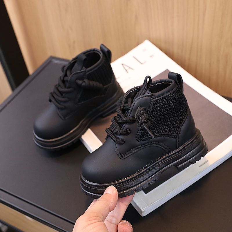 New Fashionable Classic British Style Little Boys' Mid Length Boots Girls' Stylish Versatile Boots