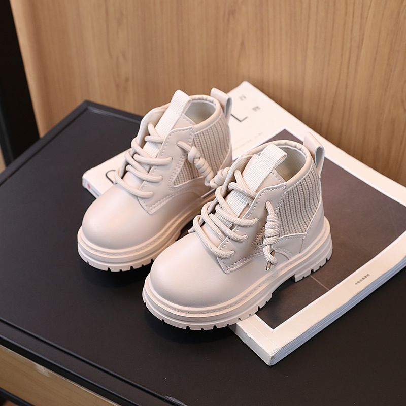 New Fashionable Classic British Style Little Boys' Mid Length Boots Girls' Stylish Versatile Boots
