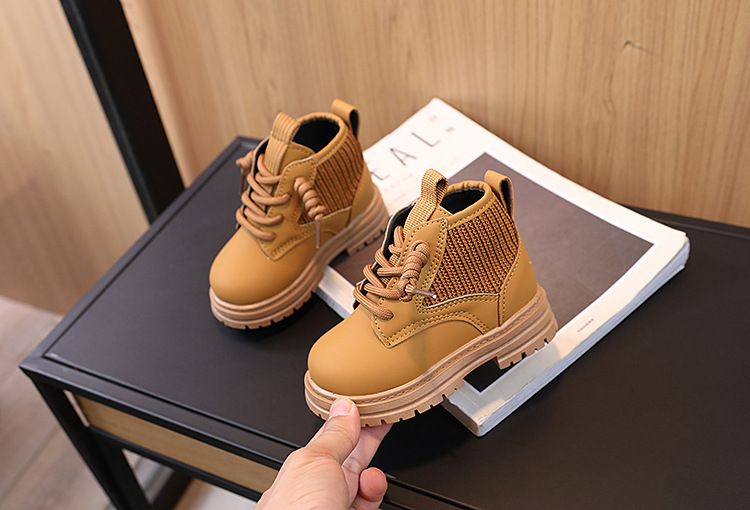 New Fashionable Classic British Style Little Boys' Mid Length Boots Girls' Stylish Versatile Boots
