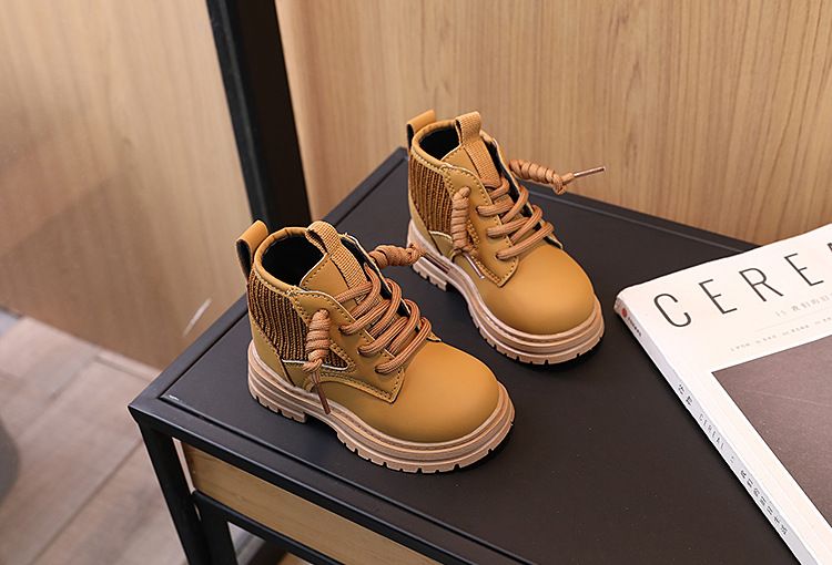 New Fashionable Classic British Style Little Boys' Mid Length Boots Girls' Stylish Versatile Boots