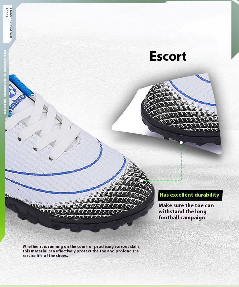 Soccer Football Shoe New Fashionable Tick Kids' Football Shoes Cristiano Ronaldo Assassin Artificial Ground Turf Indoor Sneakers Breathable Anti-Collision Sneakers