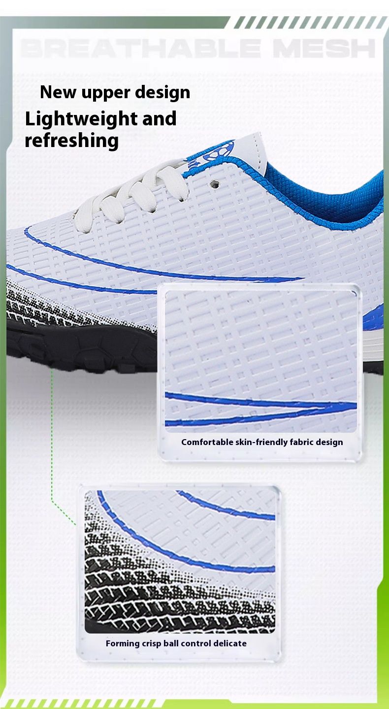 Soccer Football Shoe New Fashionable Tick Kids' Football Shoes Cristiano Ronaldo Assassin Artificial Ground Turf Indoor Sneakers Breathable Anti-Collision Sneakers