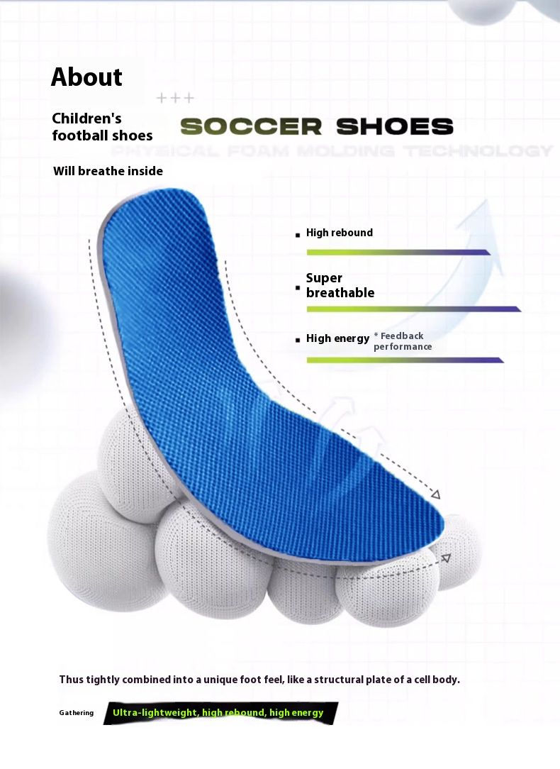Soccer Football Shoe New Fashionable Tick Kids' Football Shoes Cristiano Ronaldo Assassin Artificial Ground Turf Indoor Sneakers Breathable Anti-Collision Sneakers