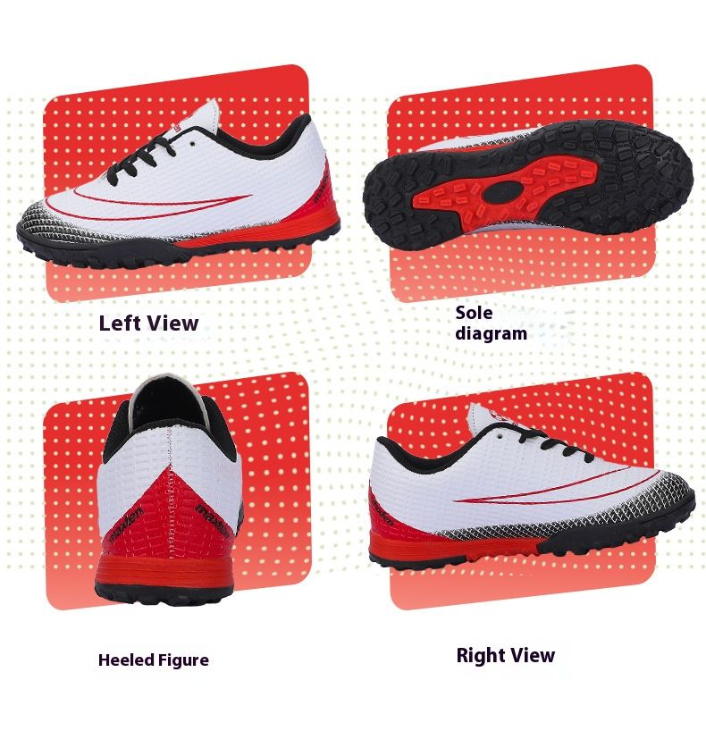 Soccer Football Shoe New Fashionable Tick Kids' Football Shoes Cristiano Ronaldo Assassin Artificial Ground Turf Indoor Sneakers Breathable Anti-Collision Sneakers