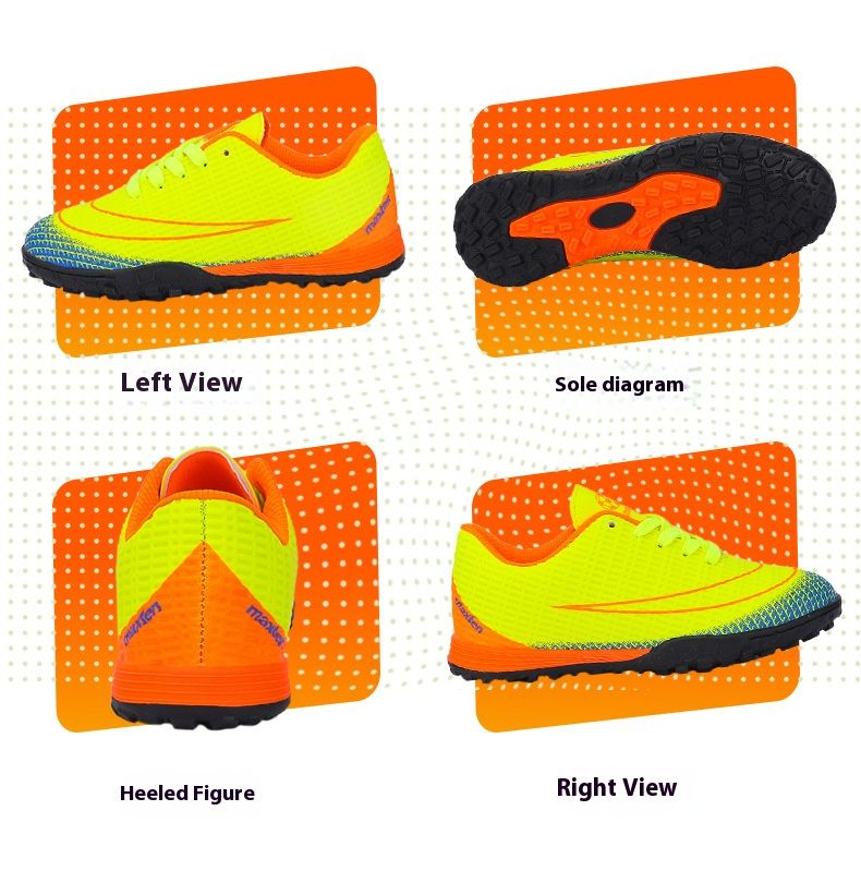 Soccer Football Shoe New Fashionable Tick Kids' Football Shoes Cristiano Ronaldo Assassin Artificial Ground Turf Indoor Sneakers Breathable Anti-Collision Sneakers