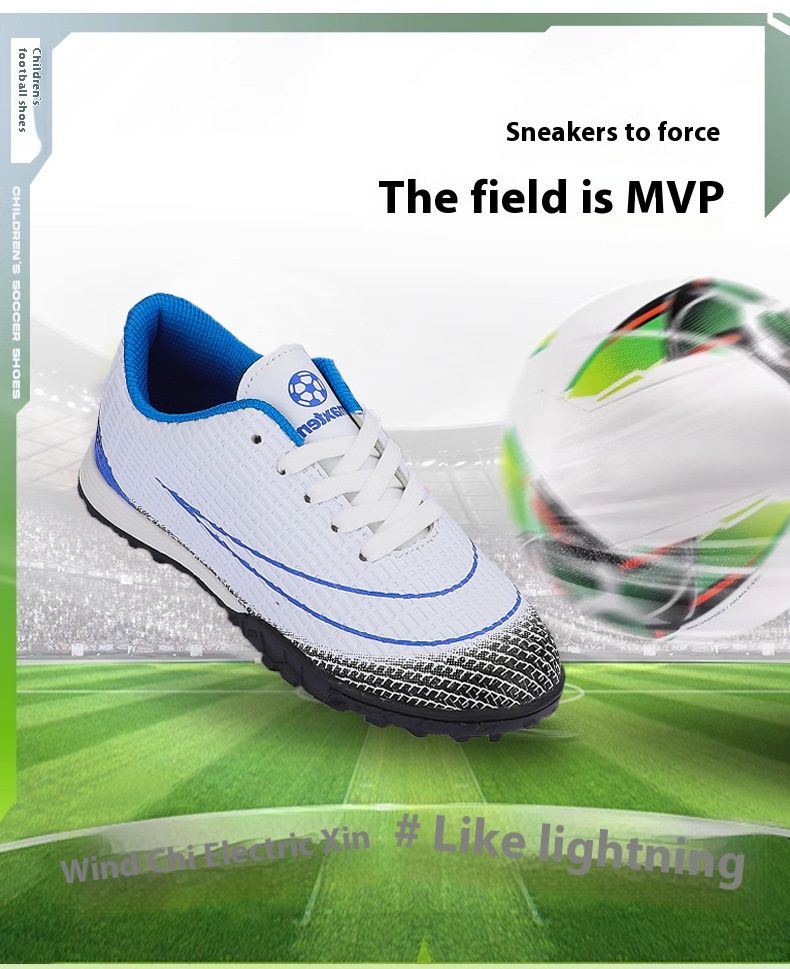 Soccer Football Shoe New Fashionable Tick Kids' Football Shoes Cristiano Ronaldo Assassin Artificial Ground Turf Indoor Sneakers Breathable Anti-Collision Sneakers