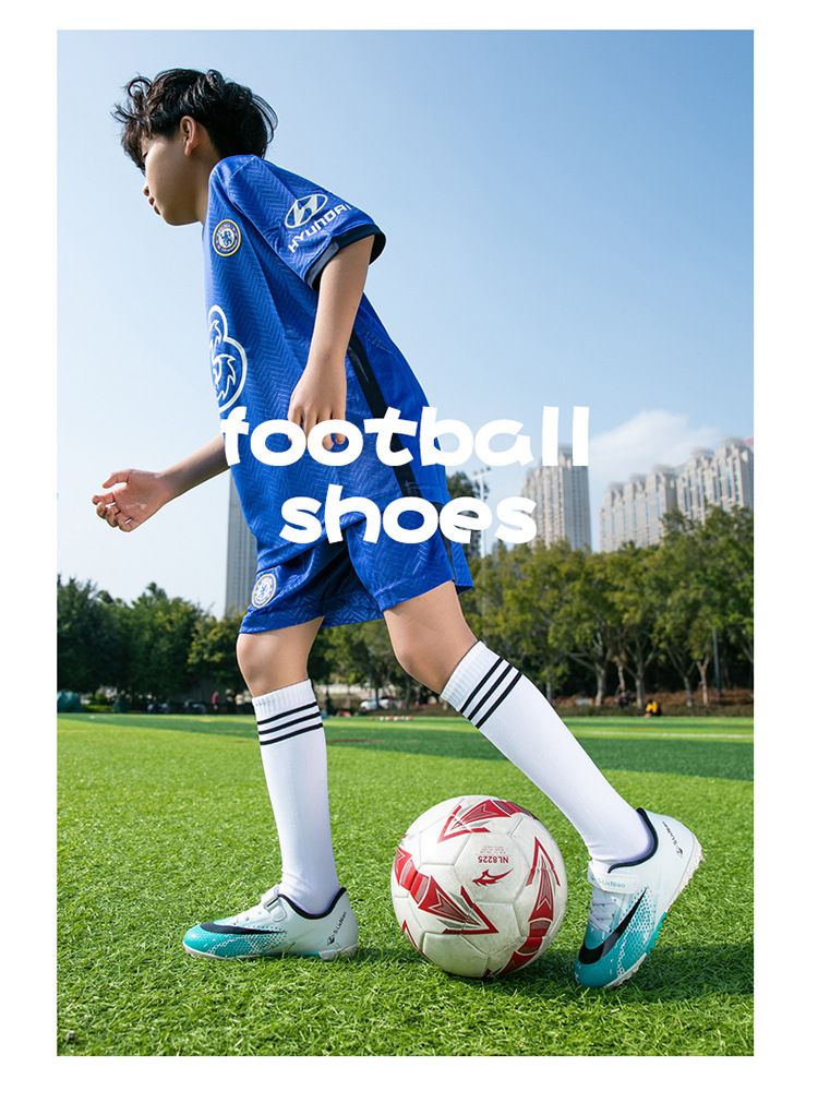 Soccer Football Shoe Children's Football Shoes Outdoor Sports Training Shoes Boys' Breathable Elementary School Students' AG Artificial Ground TF Turf Football Shoes