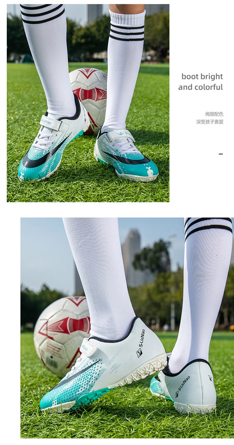 Soccer Football Shoe Children's Football Shoes Outdoor Sports Training Shoes Boys' Breathable Elementary School Students' AG Artificial Ground TF Turf Football Shoes