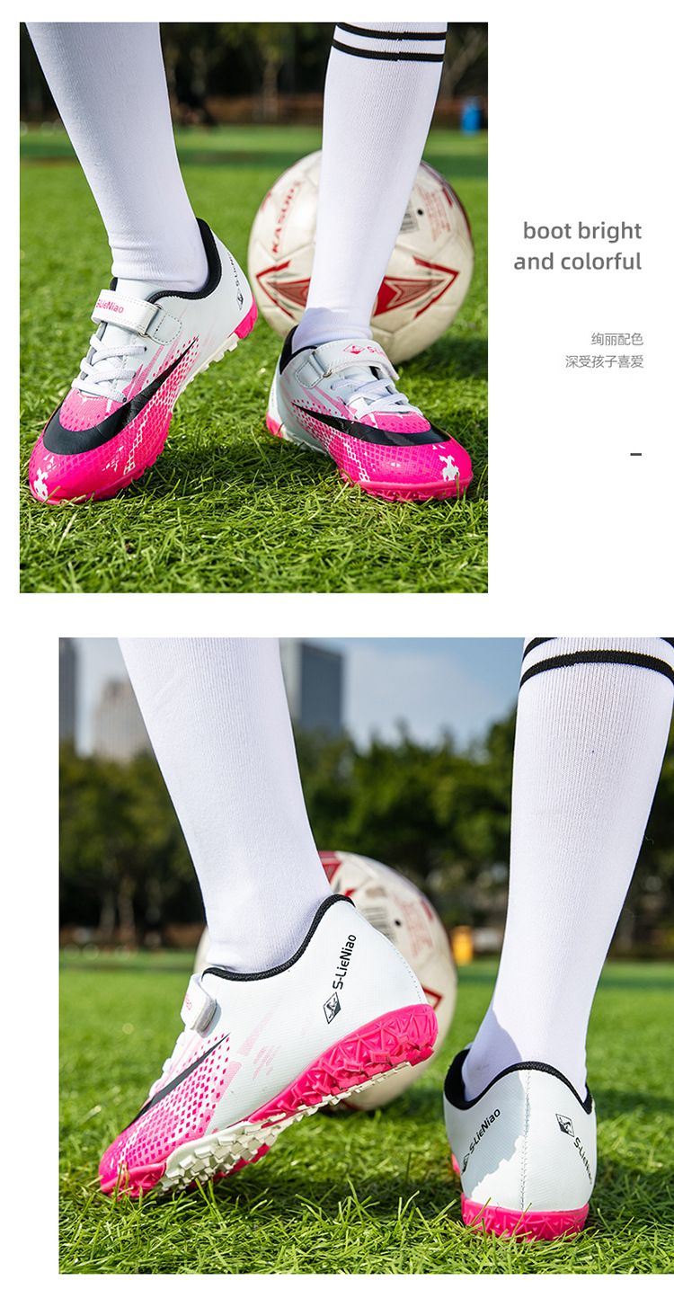 Soccer Football Shoe Children's Football Shoes Outdoor Sports Training Shoes Boys' Breathable Elementary School Students' AG Artificial Ground TF Turf Football Shoes