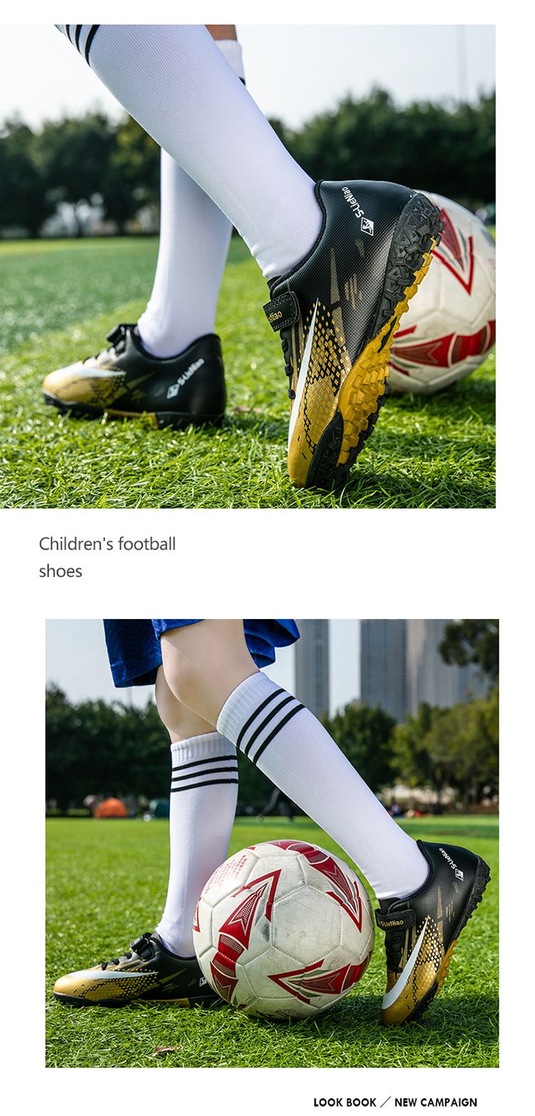 Soccer Football Shoe Children's Football Shoes Outdoor Sports Training Shoes Boys' Breathable Elementary School Students' AG Artificial Ground TF Turf Football Shoes