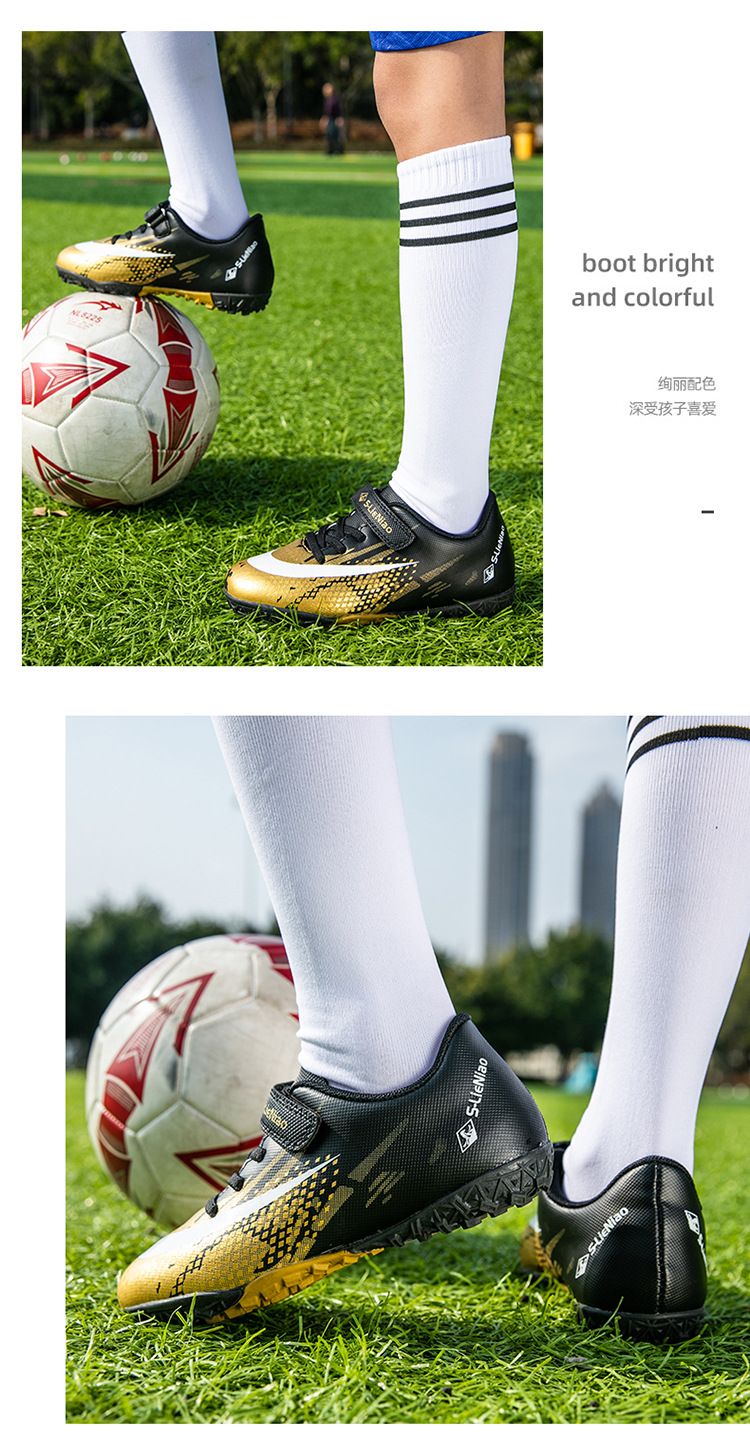 Soccer Football Shoe Children's Football Shoes Outdoor Sports Training Shoes Boys' Breathable Elementary School Students' AG Artificial Ground TF Turf Football Shoes