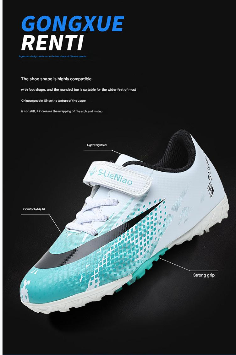 Soccer Football Shoe Children's Football Shoes Outdoor Sports Training Shoes Boys' Breathable Elementary School Students' AG Artificial Ground TF Turf Football Shoes