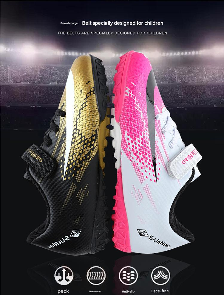 Soccer Football Shoe Children's Football Shoes Outdoor Sports Training Shoes Boys' Breathable Elementary School Students' AG Artificial Ground TF Turf Football Shoes