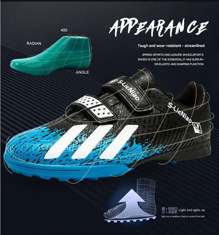 Soccer Football Shoe New Children's AG Artificial Ground TF Turf Soccer Shoes TF Elementary School Outdoor Training Anti Slip Sports Football Shoes