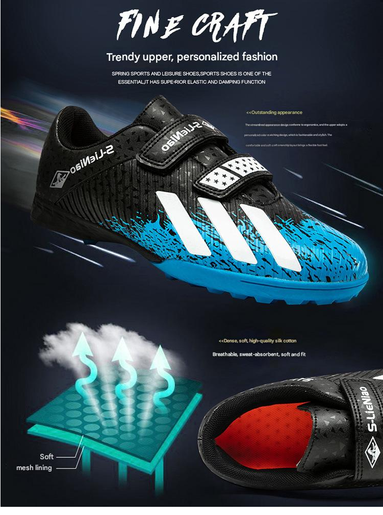 Soccer Football Shoe New Children's AG Artificial Ground TF Turf Soccer Shoes TF Elementary School Outdoor Training Anti Slip Sports Football Shoes