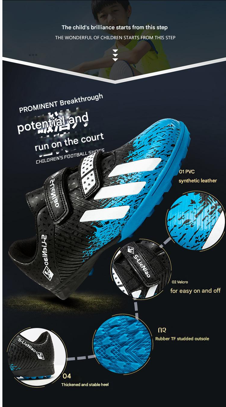 Soccer Football Shoe New Children's AG Artificial Ground TF Turf Soccer Shoes TF Elementary School Outdoor Training Anti Slip Sports Football Shoes