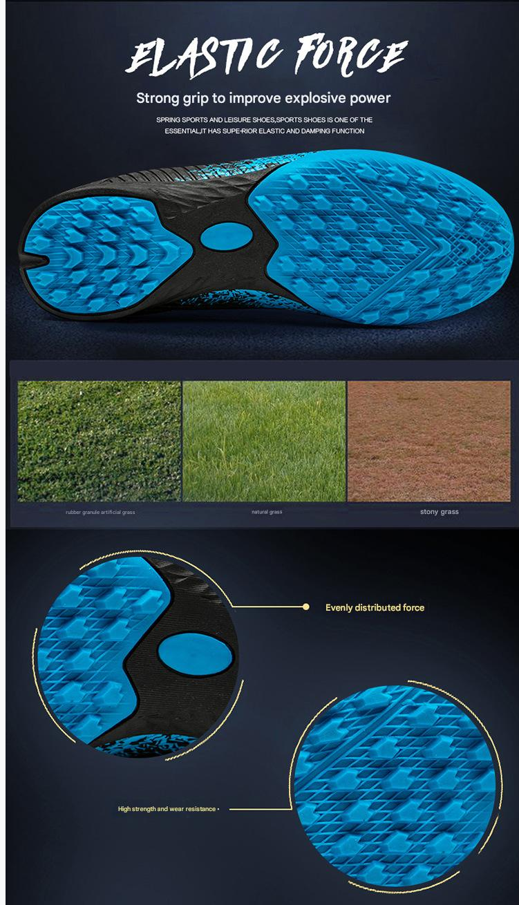 Soccer Football Shoe New Children's AG Artificial Ground TF Turf Soccer Shoes TF Elementary School Outdoor Training Anti Slip Sports Football Shoes