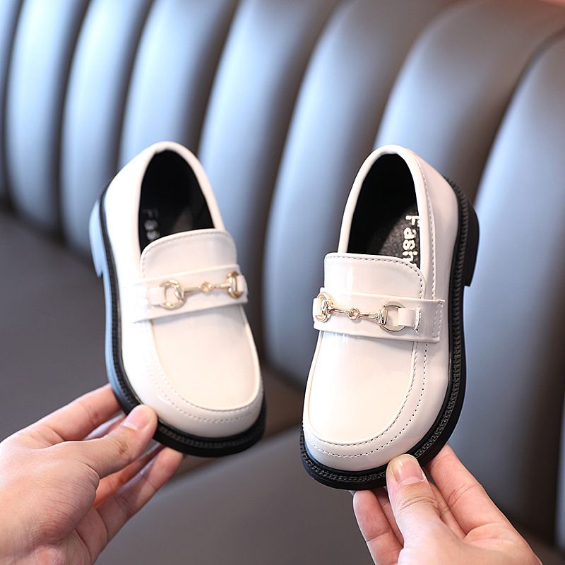 Loafer Kid Girl's Leather Shoes Spring Autumn New Children's Retro Loafers Painted Leather Princess Shoes Performance Shoes