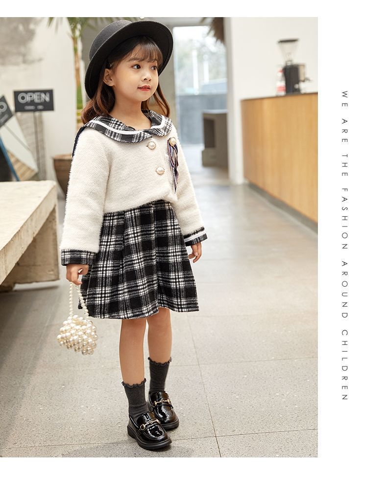 Loafer Kid Girl's Leather Shoes Spring Autumn New Children's Retro Loafers Painted Leather Princess Shoes Performance Shoes