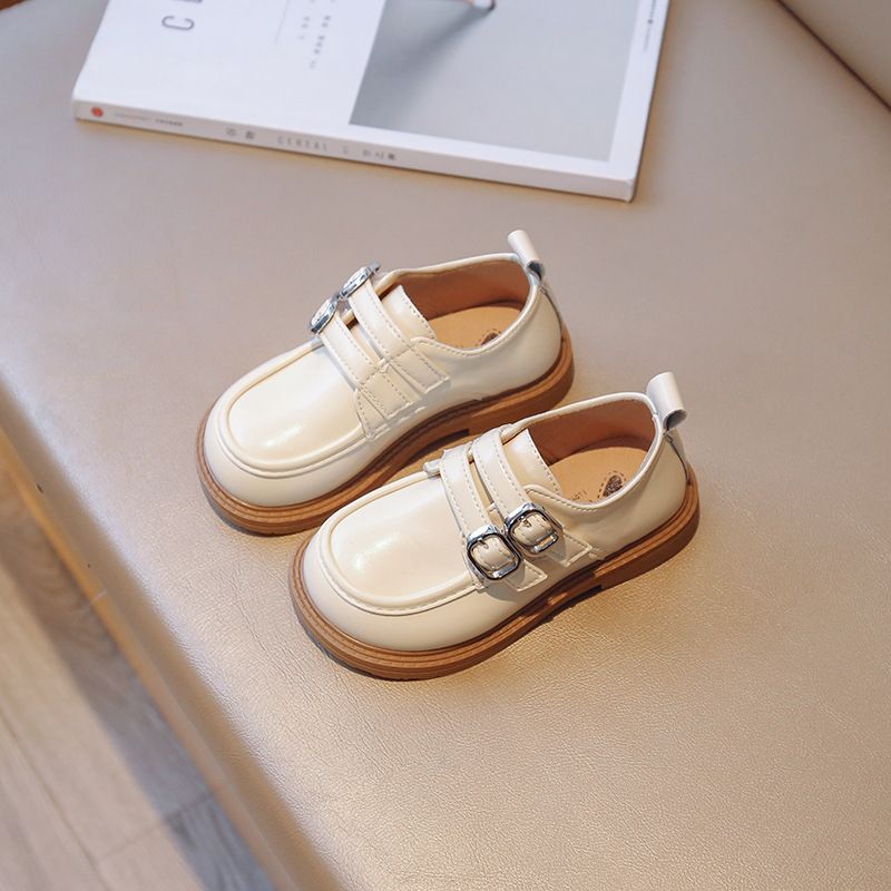 Loafer Kid Children's British Style Leather Shoes Spring Autumn New Boys' Black Soft Soled Casual Shoes Girl Princess Single Shoes