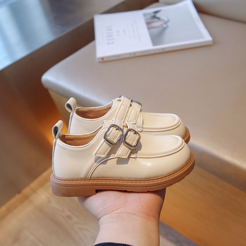 Loafer Kid Children's British Style Leather Shoes Spring Autumn New Boys' Black Soft Soled Casual Shoes Girl Princess Single Shoes
