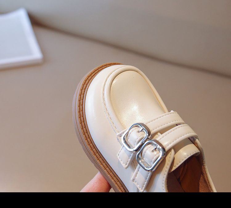 Loafer Kid Children's British Style Leather Shoes Spring Autumn New Boys' Black Soft Soled Casual Shoes Girl Princess Single Shoes