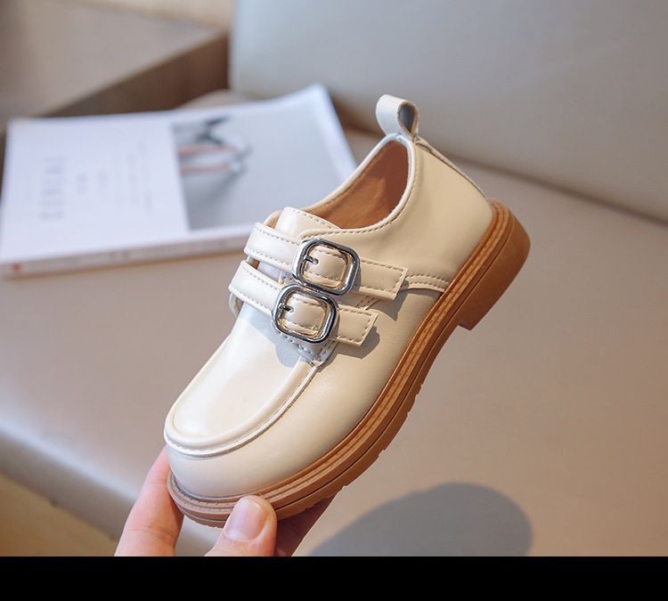 Loafer Kid Children's British Style Leather Shoes Spring Autumn New Boys' Black Soft Soled Casual Shoes Girl Princess Single Shoes