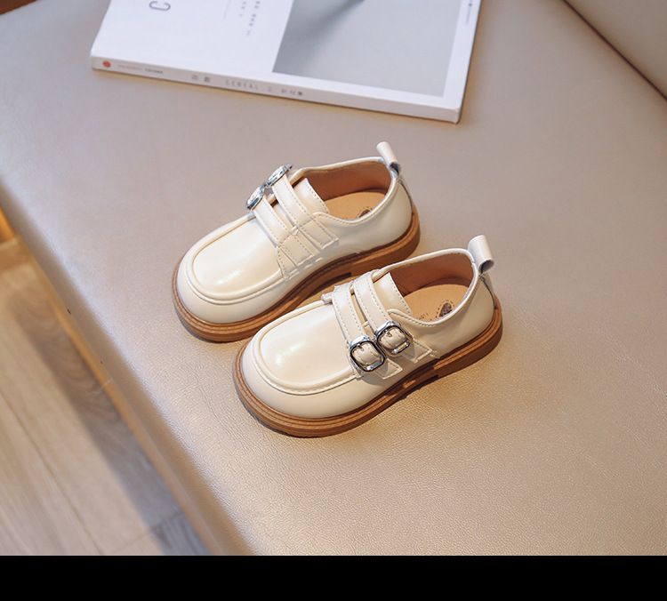 Loafer Kid Children's British Style Leather Shoes Spring Autumn New Boys' Black Soft Soled Casual Shoes Girl Princess Single Shoes