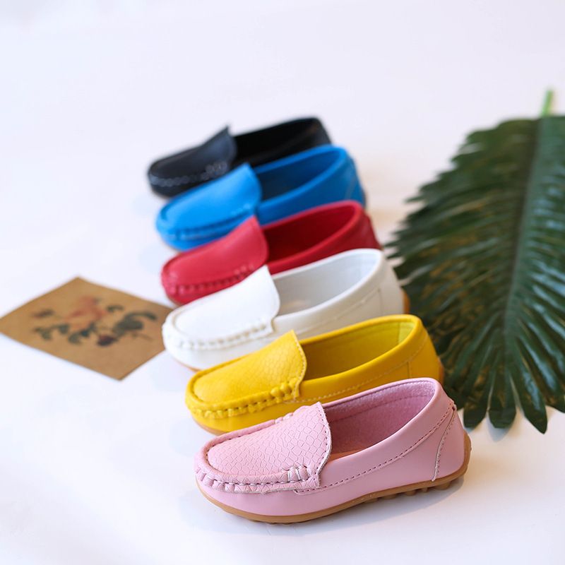 Loafer Kid Children's Macaron Colored Soft Soled Bean Shoes Unisex Casual Versatile Walking Shoes for Boys and Girls