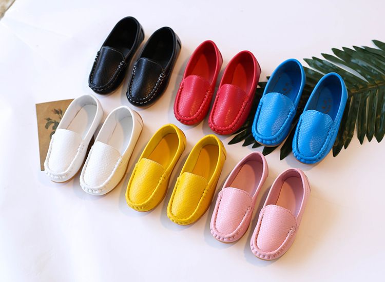 Loafer Kid Children's Macaron Colored Soft Soled Bean Shoes Unisex Casual Versatile Walking Shoes for Boys and Girls