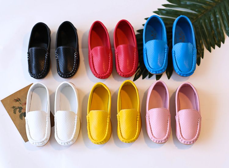 Loafer Kid Children's Macaron Colored Soft Soled Bean Shoes Unisex Casual Versatile Walking Shoes for Boys and Girls