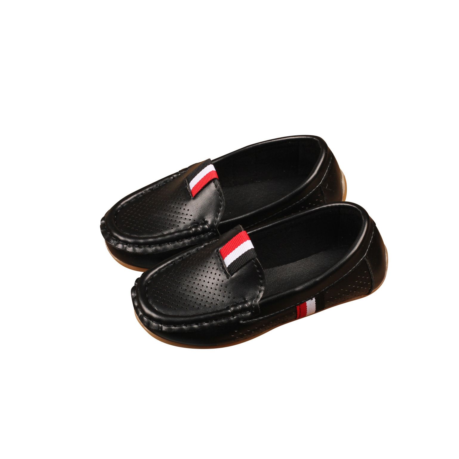Loafer Kid New Girls' Anti Slip Bean Shoes Comfortable Baby Shoes for Boys Hollow Out Breathable Large Children's Shoes