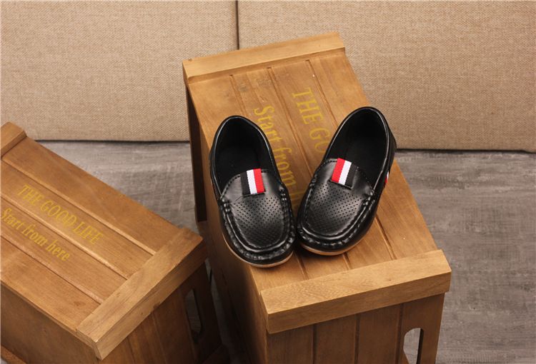 Loafer Kid New Girls' Anti Slip Bean Shoes Comfortable Baby Shoes for Boys Hollow Out Breathable Large Children's Shoes