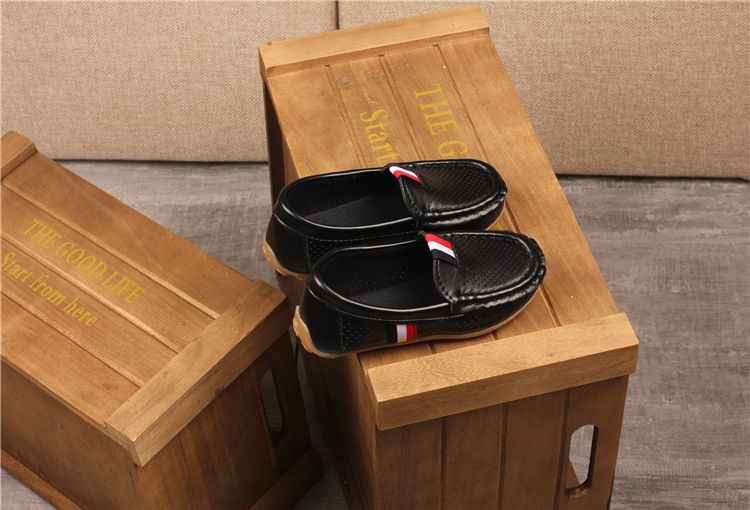 Loafer Kid New Girls' Anti Slip Bean Shoes Comfortable Baby Shoes for Boys Hollow Out Breathable Large Children's Shoes