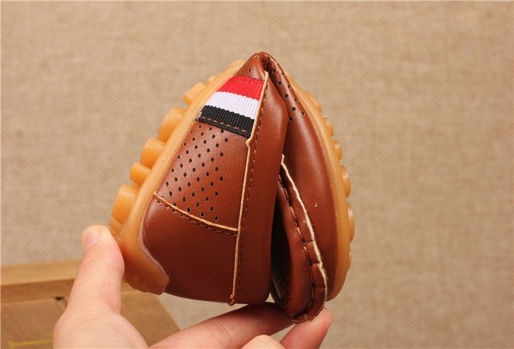 Loafer Kid New Girls' Anti Slip Bean Shoes Comfortable Baby Shoes for Boys Hollow Out Breathable Large Children's Shoes