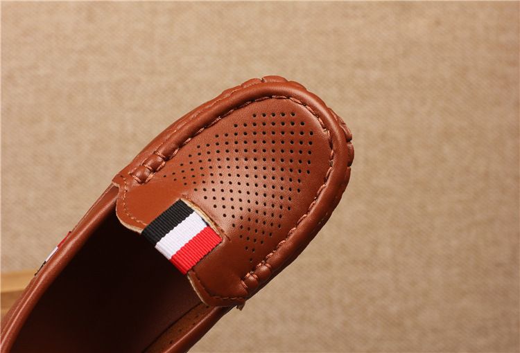 Loafer Kid New Girls' Anti Slip Bean Shoes Comfortable Baby Shoes for Boys Hollow Out Breathable Large Children's Shoes