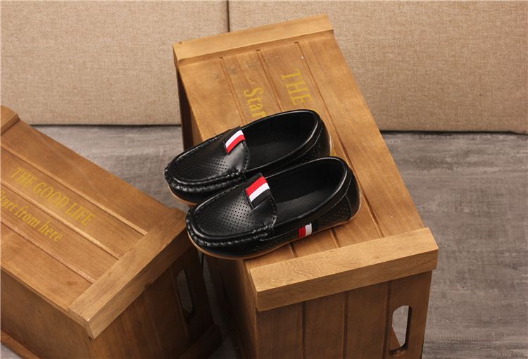 Loafer Kid New Girls' Anti Slip Bean Shoes Comfortable Baby Shoes for Boys Hollow Out Breathable Large Children's Shoes