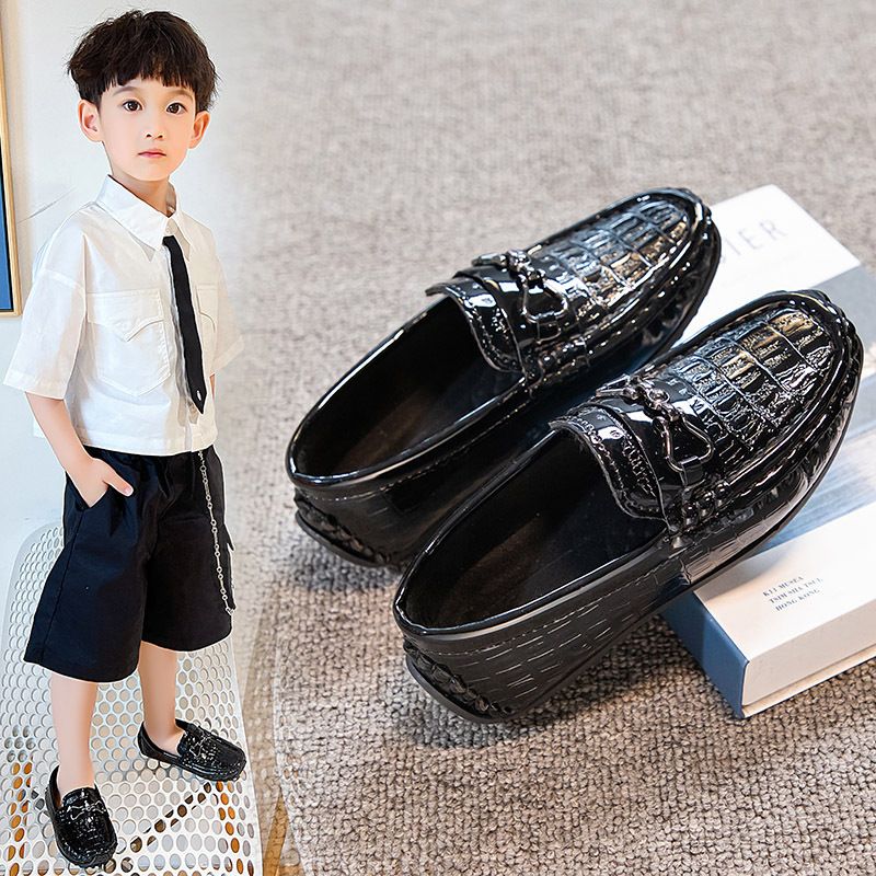 Loafer Kid Boy's Shoes Moccasin-Gommino New Summer Shoes Slip on Baby Shoes British Style Small Leather Shoes