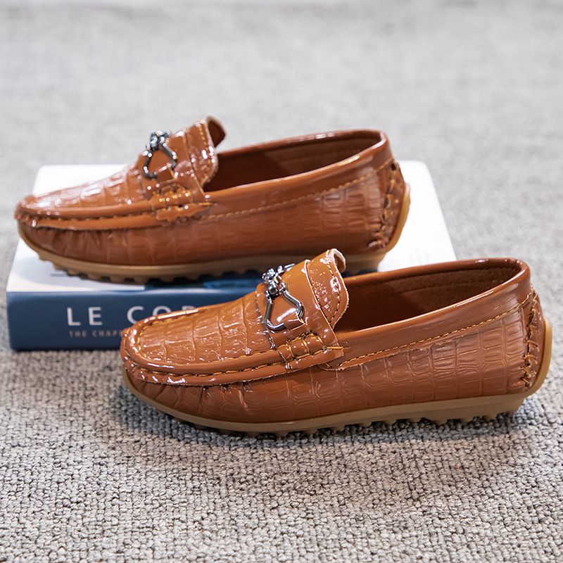 Loafer Kid Boy's Shoes Moccasin-Gommino New Summer Shoes Slip on Baby Shoes British Style Small Leather Shoes