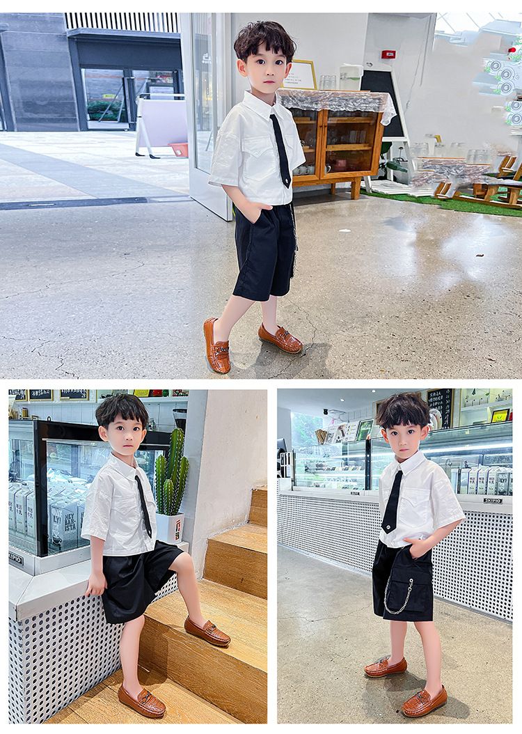 Loafer Kid Boy's Shoes Moccasin-Gommino New Summer Shoes Slip on Baby Shoes British Style Small Leather Shoes