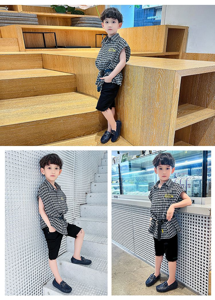 Loafer Kid Boy's Shoes Moccasin-Gommino New Summer Shoes Slip on Baby Shoes British Style Small Leather Shoes