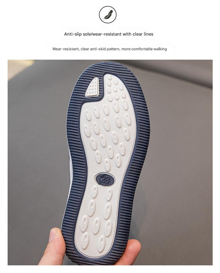 Loafer Kid Children's Shoes Spring Autumn New Flyknit Shoes Children's British Style Casual Shoes Slip on Bean Shoes