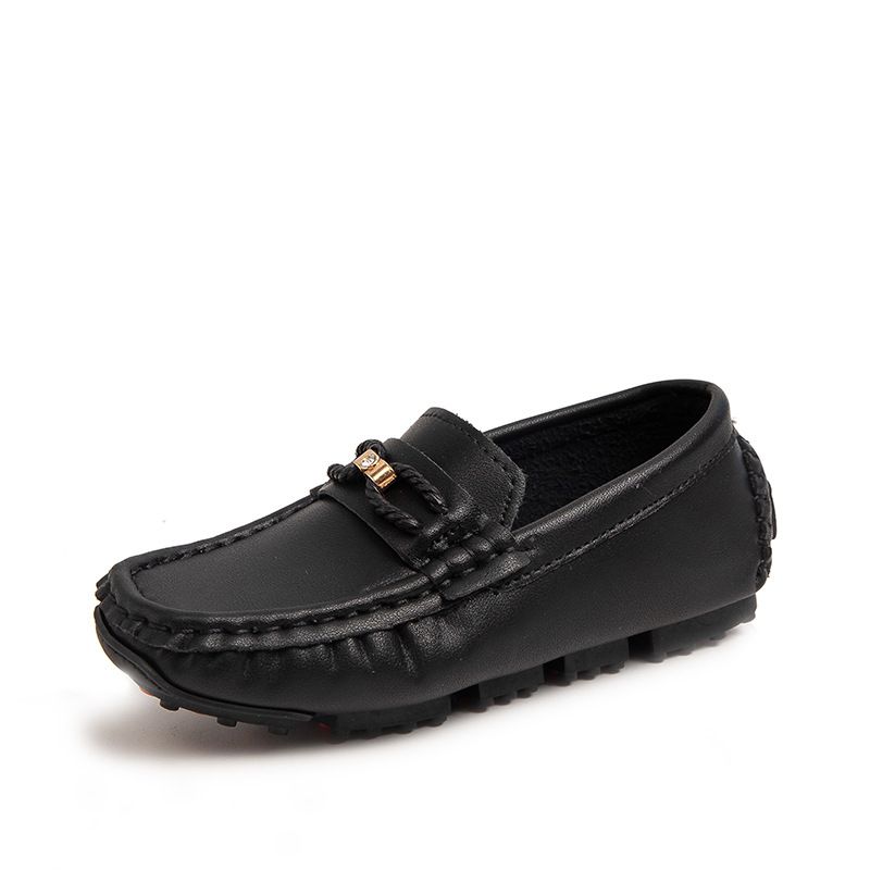 Loafer Kid Children's Loafers New Small Leather Shoes Fashion Shoes for Boys Girls Knitted Breathable Lightweight Loafers