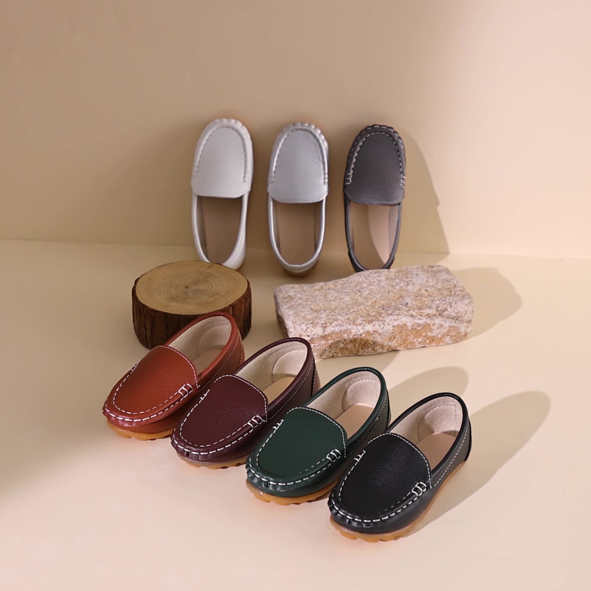 Loafer Kid Unisex Children's Casual Versatile Small Leather Shoes