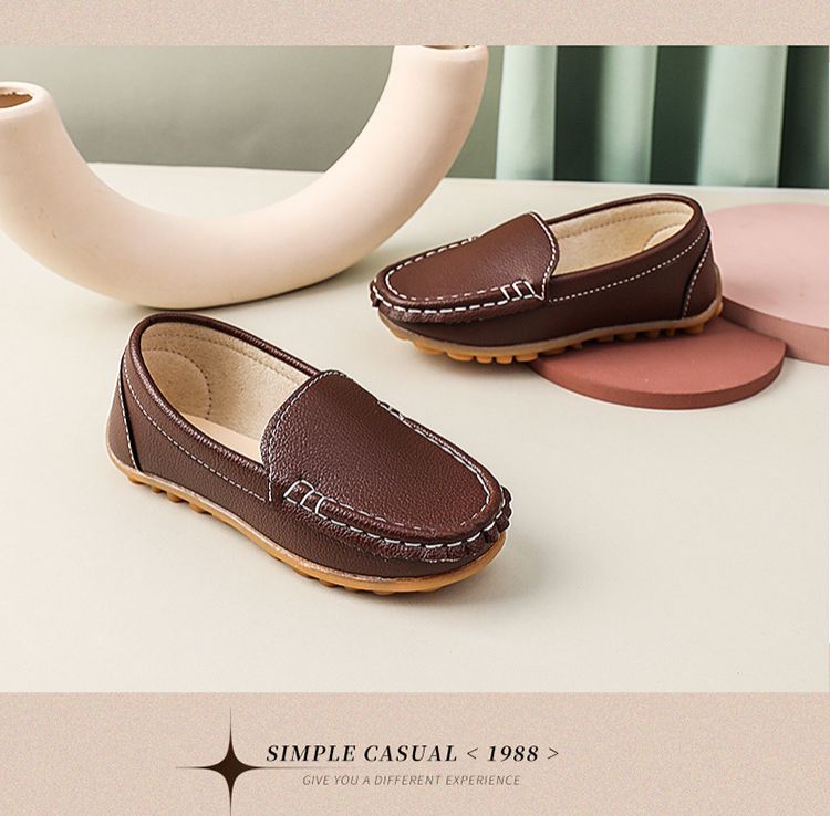 Loafer Kid Unisex Children's Casual Versatile Small Leather Shoes